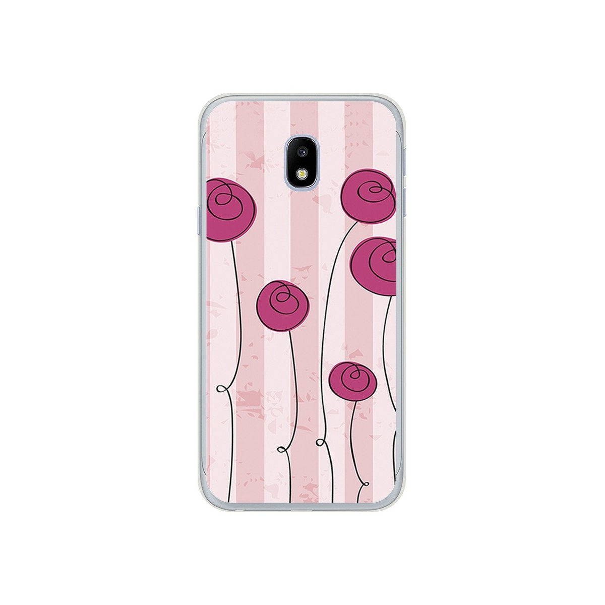 Funda Gel Tpu para Samsung Galaxy J3 (2017) Diseño Flores Vintage Dibujos