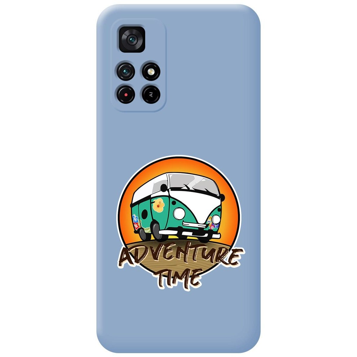 Funda Silicona Líquida Azul para Xiaomi POCO M4 Pro 5G diseño Adventure Time Dibujos