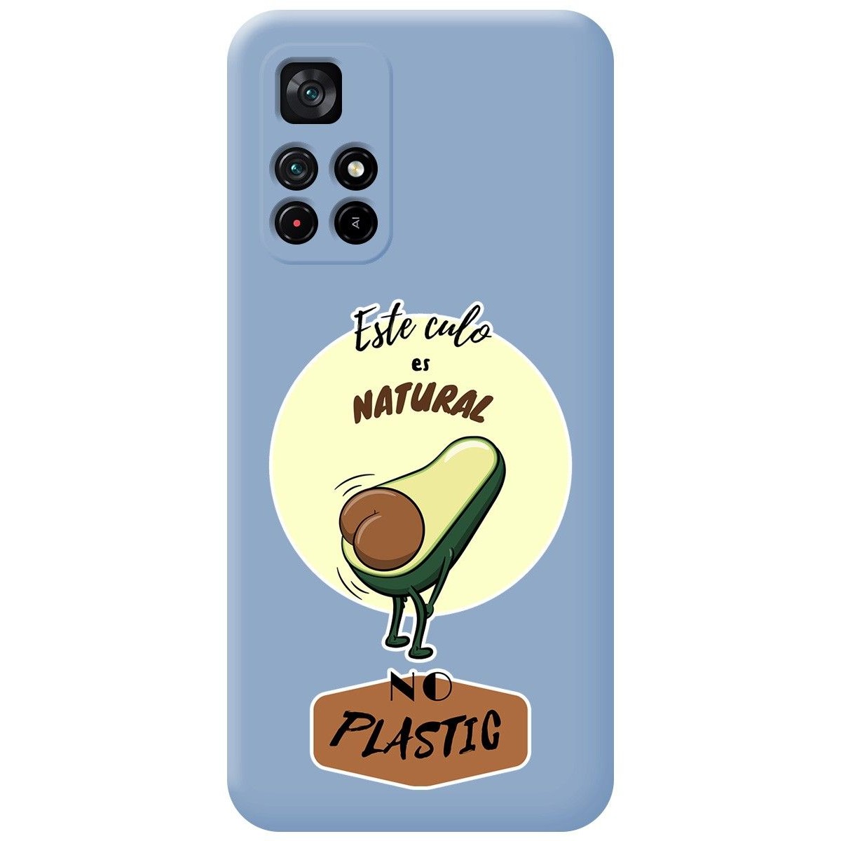 Funda Silicona Líquida Azul para Xiaomi POCO M4 Pro 5G diseño Culo Natural Dibujos