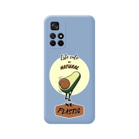 Funda Silicona Líquida Azul para Xiaomi POCO M4 Pro 5G diseño Culo Natural Dibujos