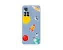 Funda Silicona Líquida Azul para Xiaomi POCO M4 Pro 5G diseño Espacio Dibujos