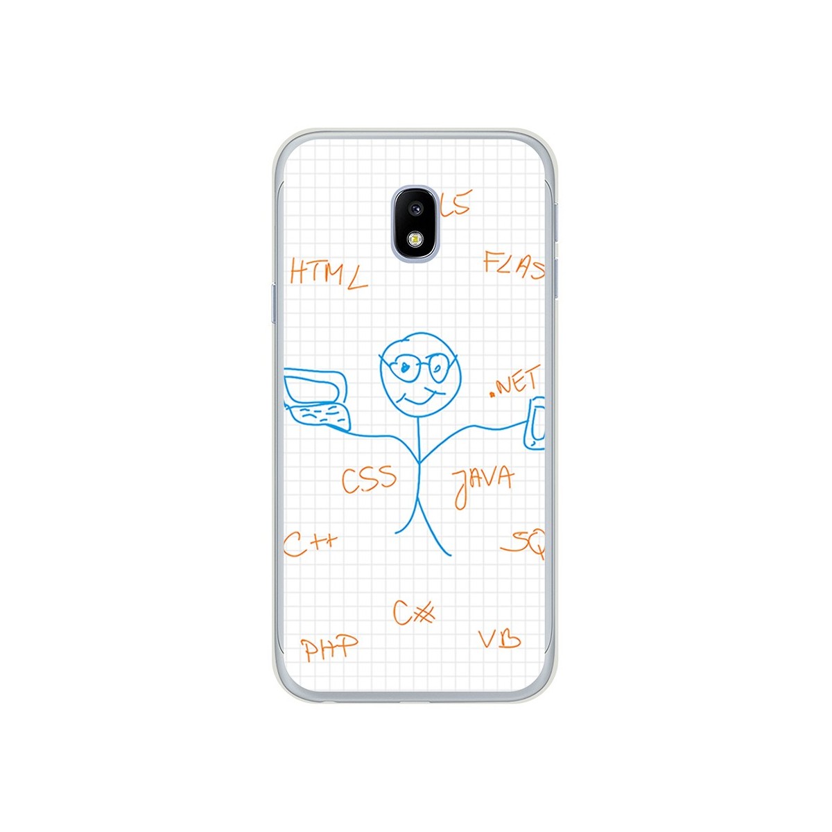 Funda Gel Tpu para Samsung Galaxy J3 (2017) Diseño Informatico Dibujos