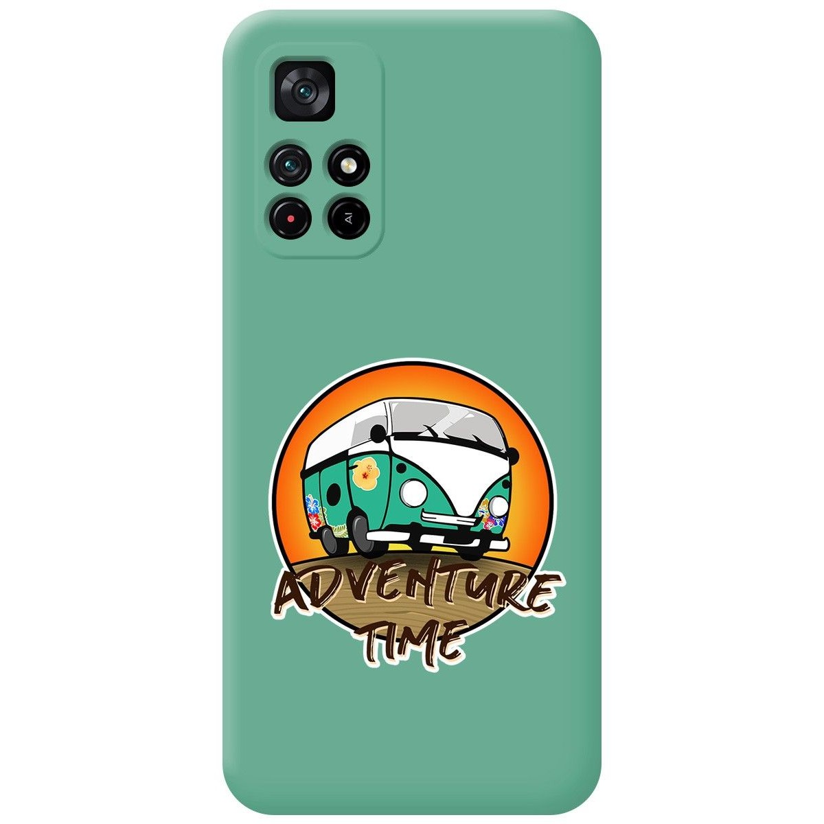 Funda Silicona Líquida Verde para Xiaomi POCO M4 Pro 5G diseño Adventure Time Dibujos
