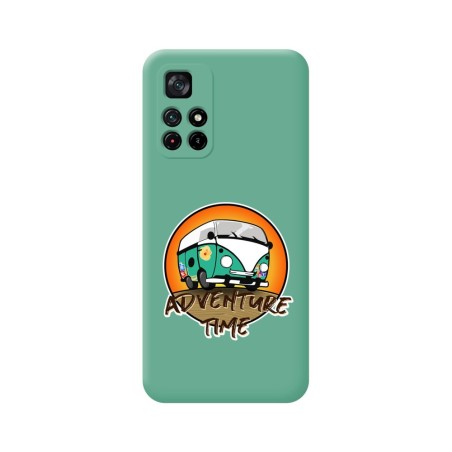 Funda Silicona Líquida Verde para Xiaomi POCO M4 Pro 5G diseño Adventure Time Dibujos
