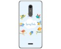 Funda Gel Tpu para Alcatel A3 XL Diseño Spring Birds Dibujos
