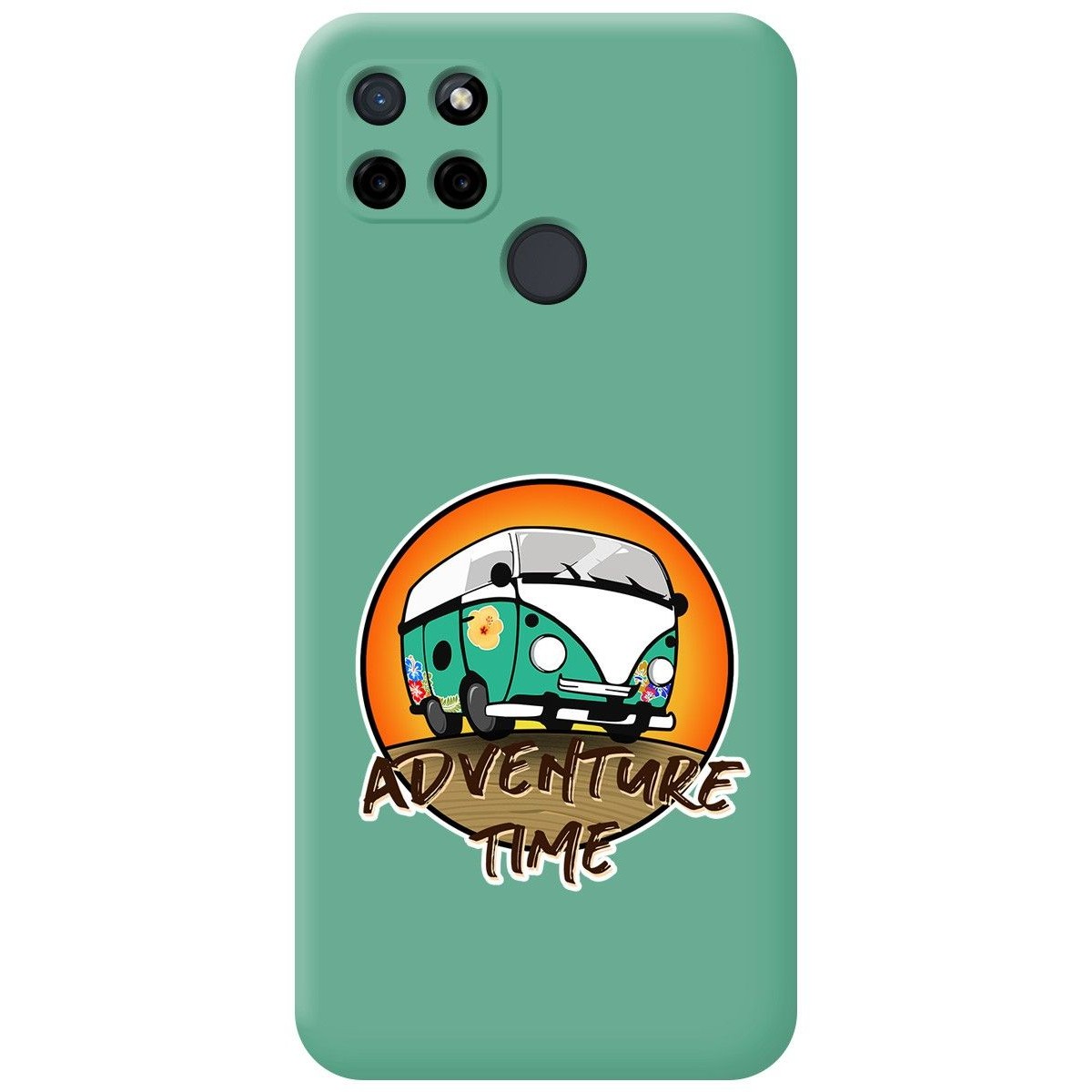 Funda Silicona Líquida Verde para Realme C21Y / C25Y diseño Adventure Time Dibujos