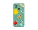 Funda Silicona Líquida Verde para Realme C21Y / C25Y diseño Espacio Dibujos