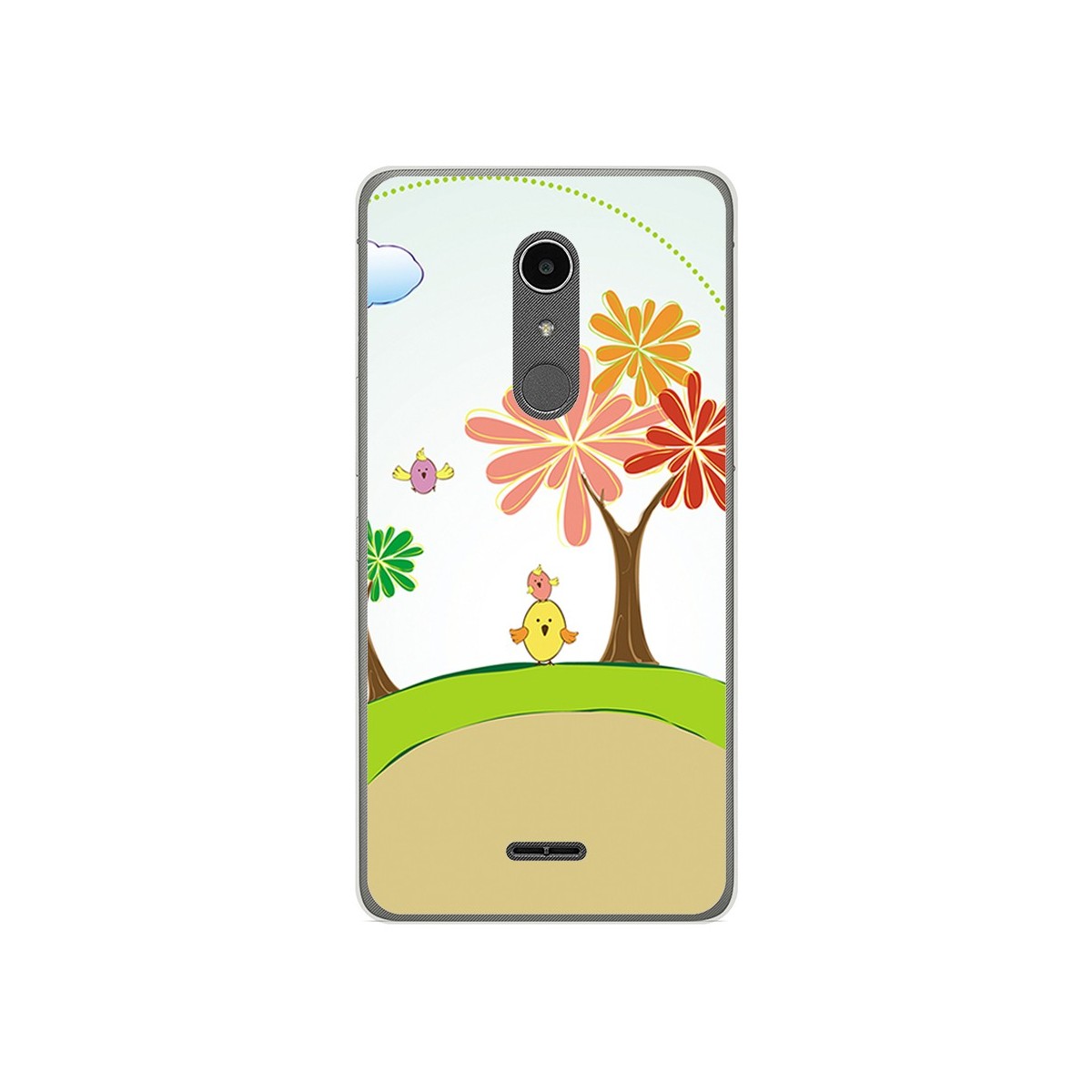Funda Gel Tpu para Alcatel A3 XL Diseño Primavera Dibujos
