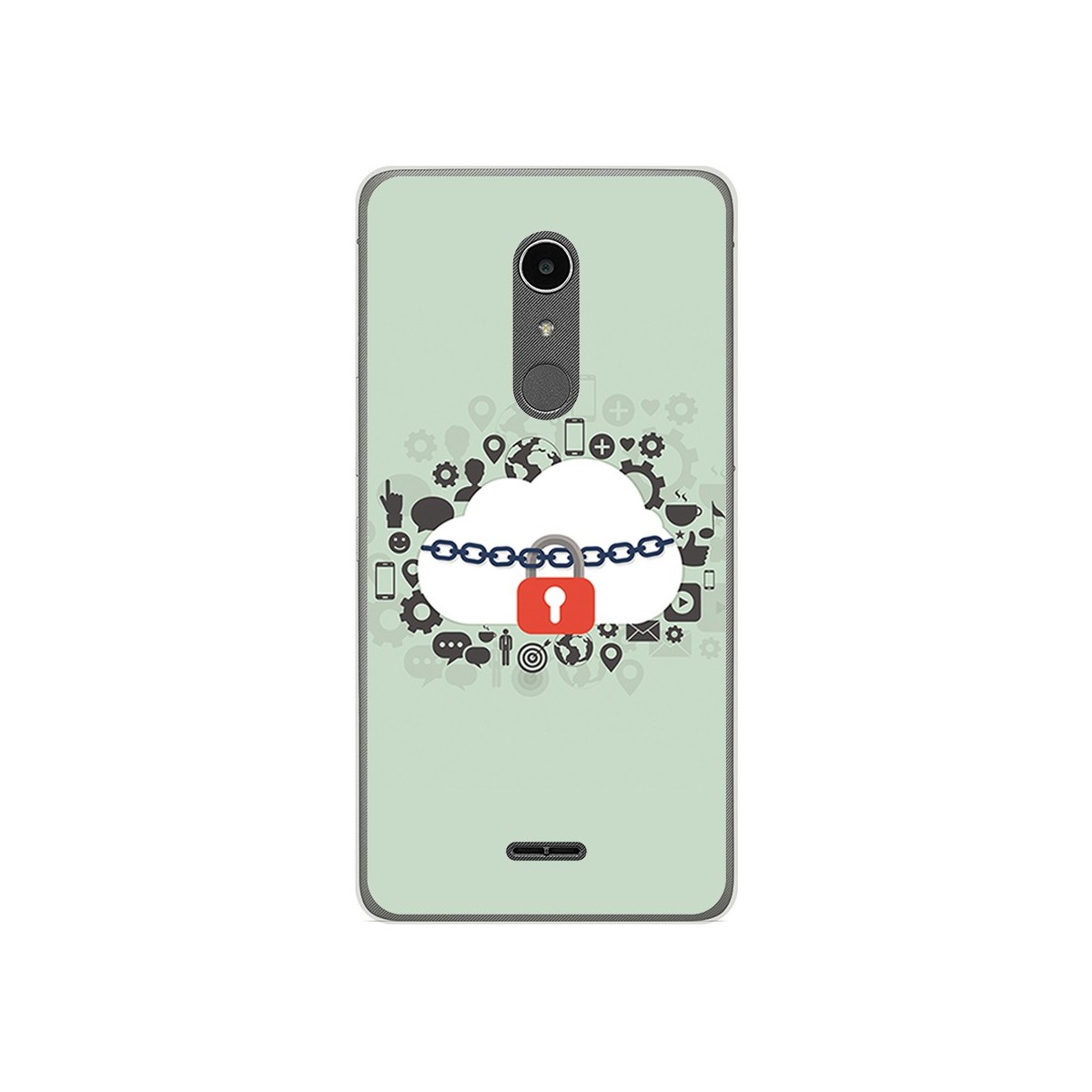 Funda Gel Tpu para Alcatel A3 XL Diseño Nube Dibujos