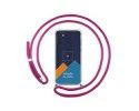 Personaliza tu Funda Colgante Transparente para Motorola Moto G60s con Cordon Rosa Fucsia Dibujo Personalizada