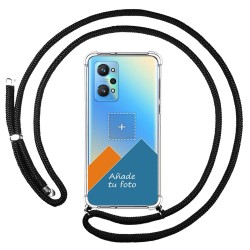 Personaliza tu Funda Colgante Transparente para Realme GT NEO 2 5G con Cordon Negro Dibujo Personalizada