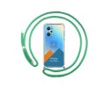 Personaliza tu Funda Colgante Transparente para Realme GT NEO 2 5G con Cordon Verde Agua Dibujo Personalizada