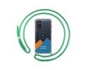 Personaliza tu Funda Colgante Transparente para Samsung Galaxy M52 5G con Cordon Verde Agua Dibujo Personalizada