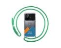 Personaliza tu Funda Colgante Transparente para Xiaomi POCO M4 Pro 5G con Cordon Verde Agua Dibujo Personalizada