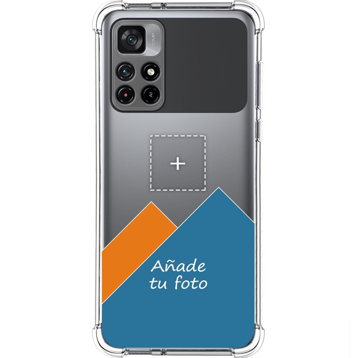 Personaliza tu Funda Silicona AntiGolpes Transparente con tu Fotografía para Xiaomi POCO M4 Pro 5G Dibujo Personalizada