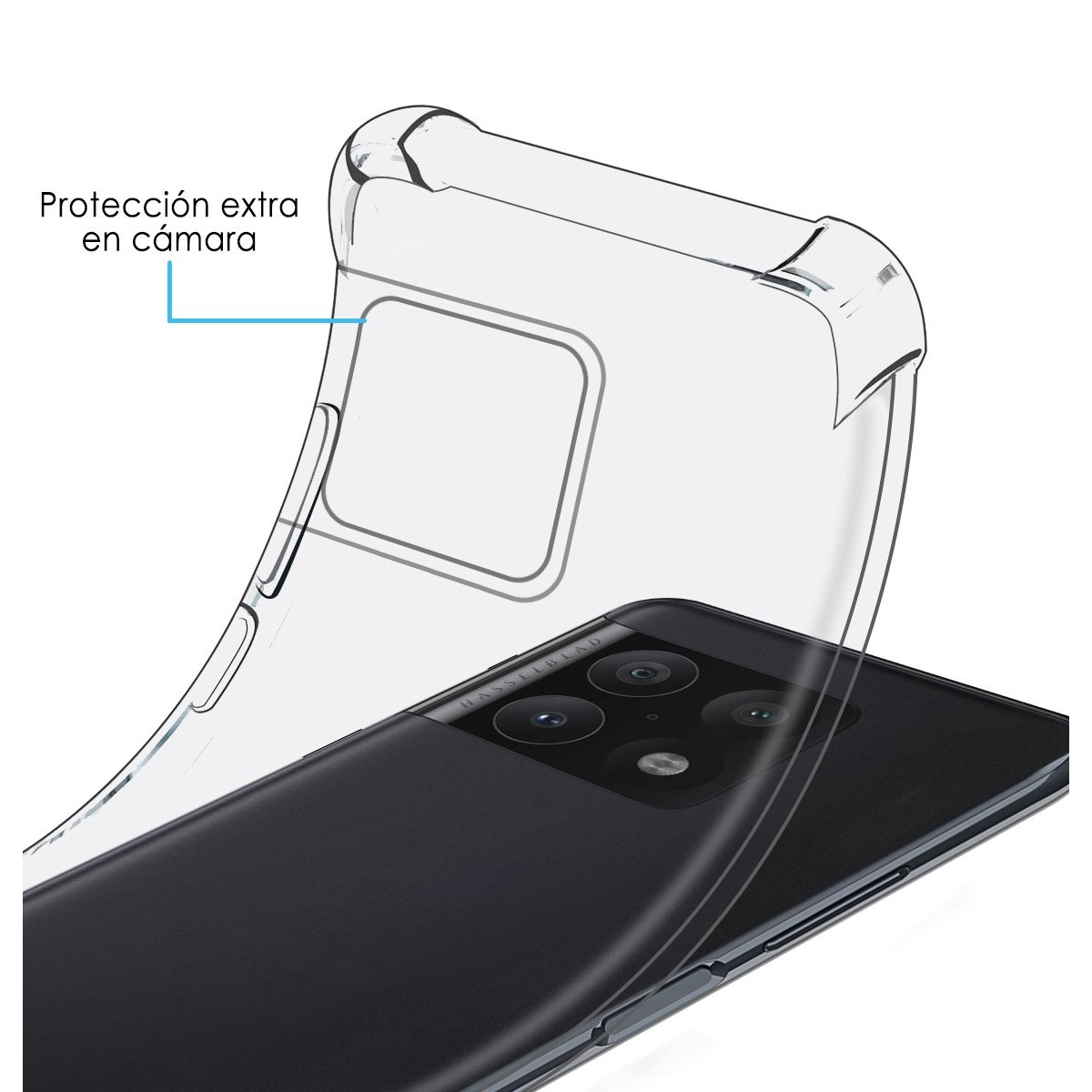 Funda Silicona Antigolpes Transparente para OnePlus 10 Pro 5G