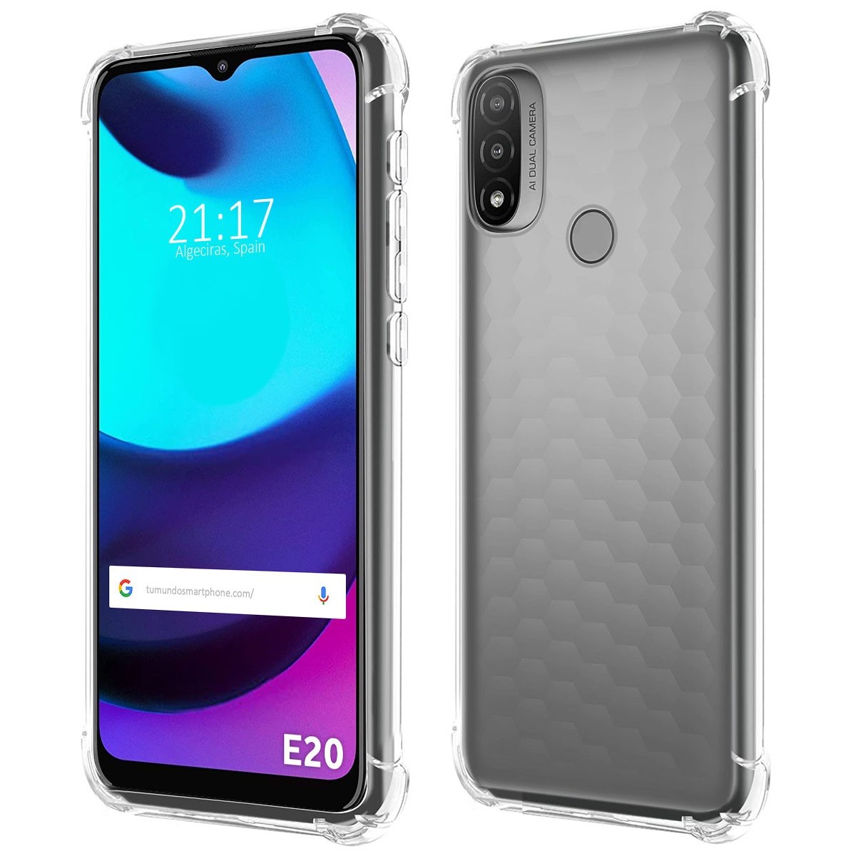 Funda Silicona Antigolpes Transparente para Motorola Moto E20