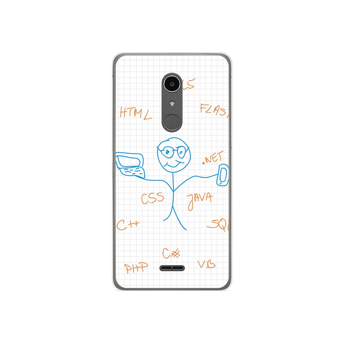 Funda Gel Tpu para Alcatel A3 XL Diseño Informatico Dibujos