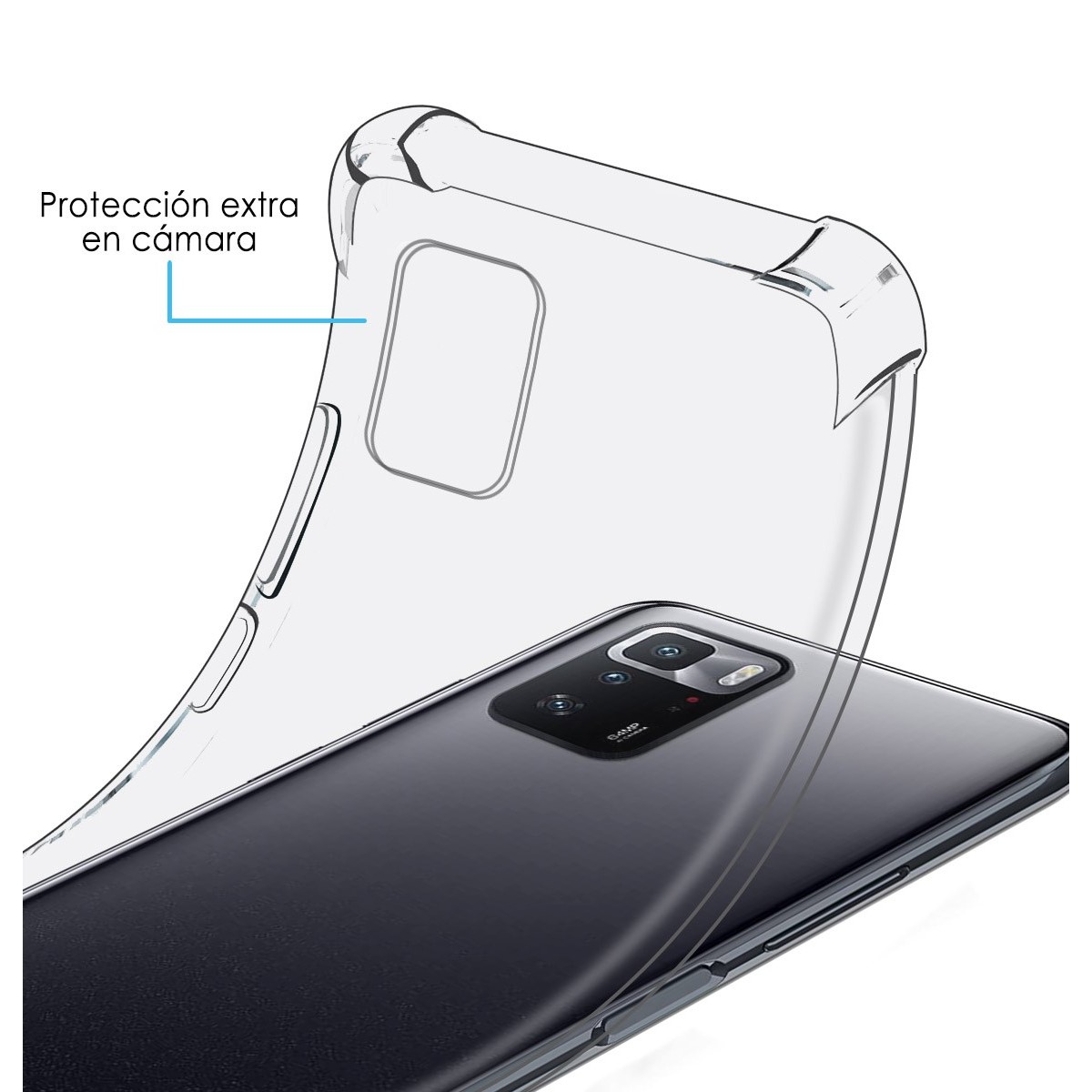 Funda Silicona Antigolpes Transparente para Xiaomi POCO X3 GT 5G