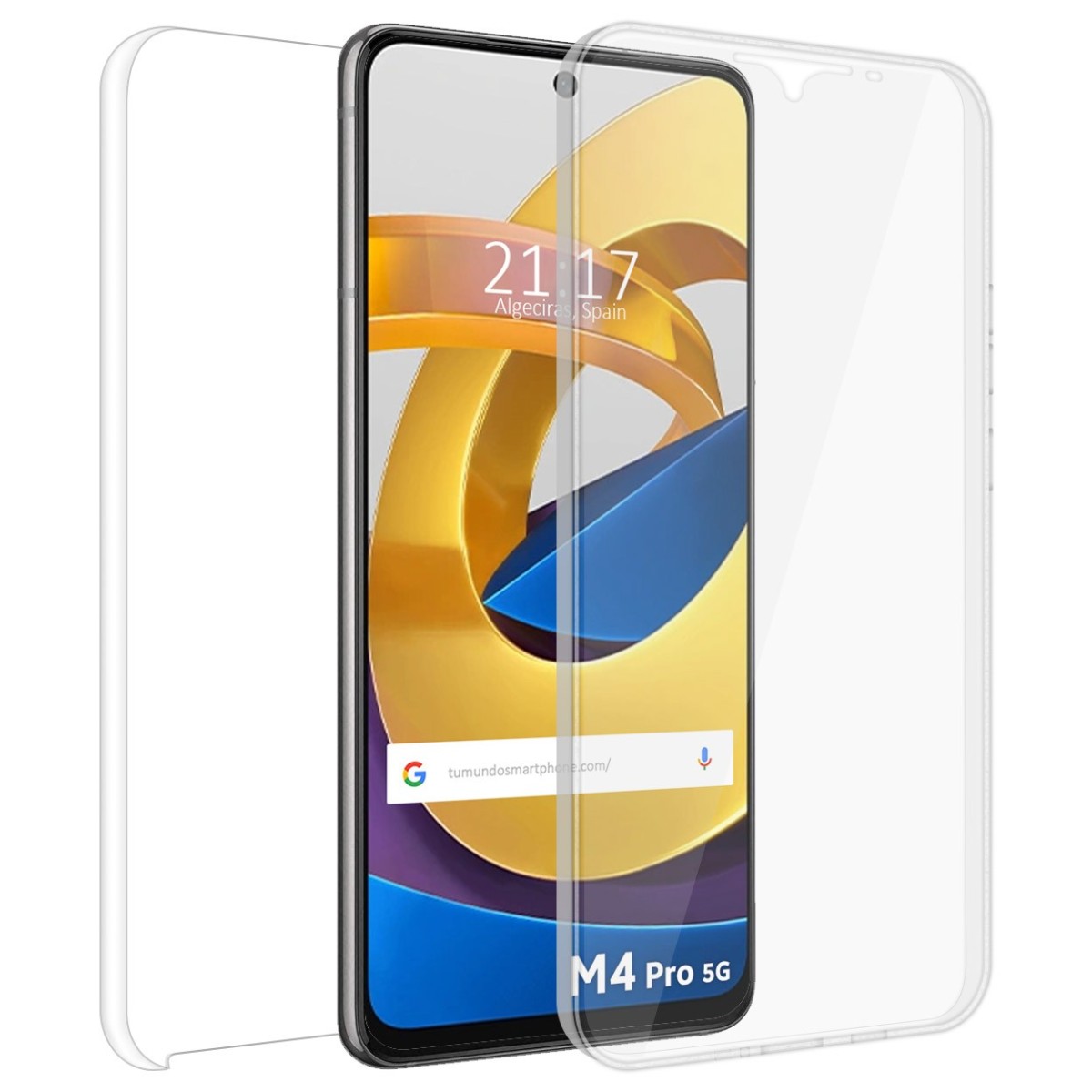 Funda Doble Transparente Pc + Tpu Full Body 360 para Xiaomi POCO M4 Pro 5G