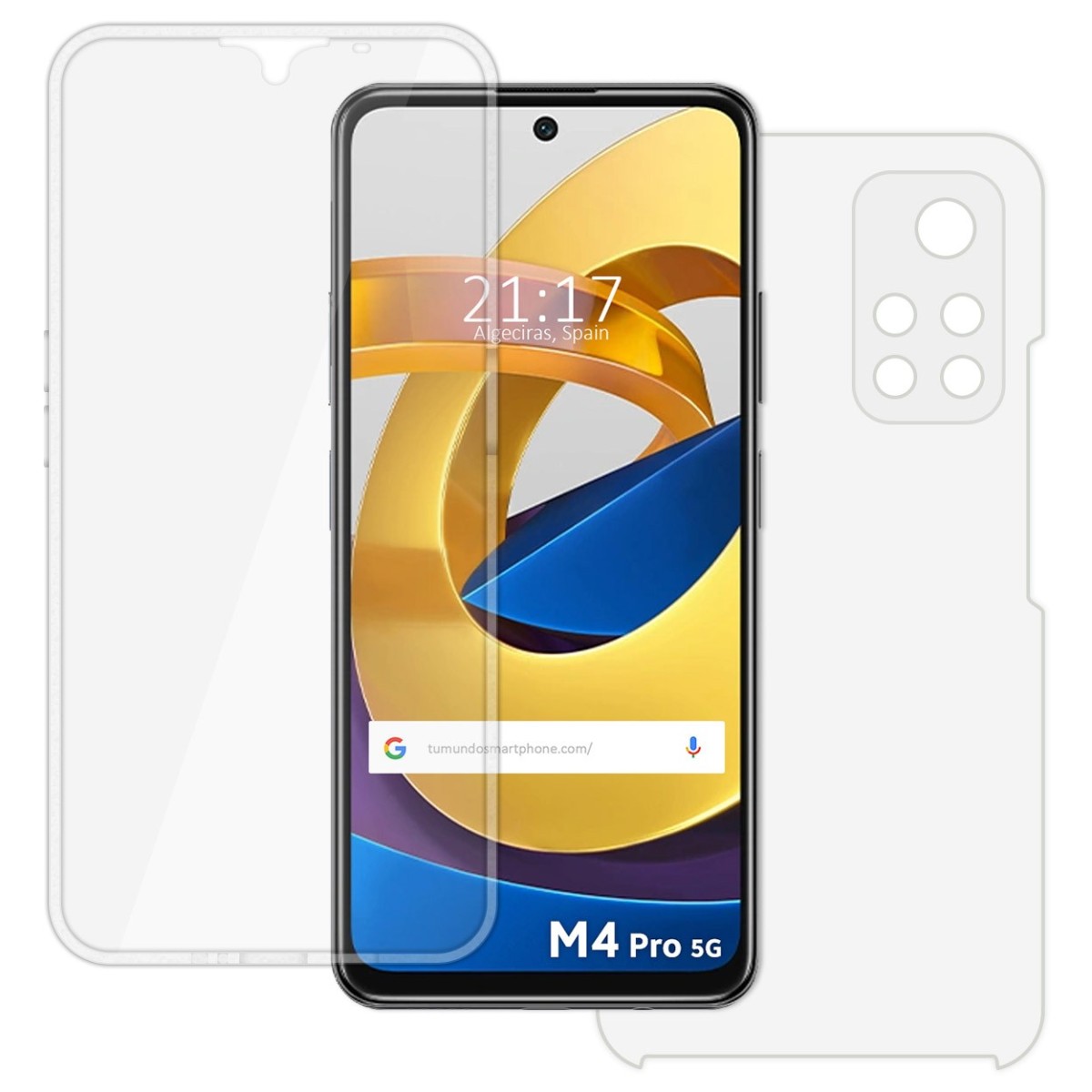Funda Doble Transparente Pc + Tpu Full Body 360 para Xiaomi POCO M4 Pro 5G