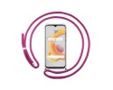 Funda Colgante Transparente para Realme C11 2021 con Cordon Rosa Fucsia