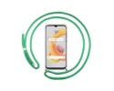 Funda Colgante Transparente para Realme C11 2021 con Cordon Verde Agua