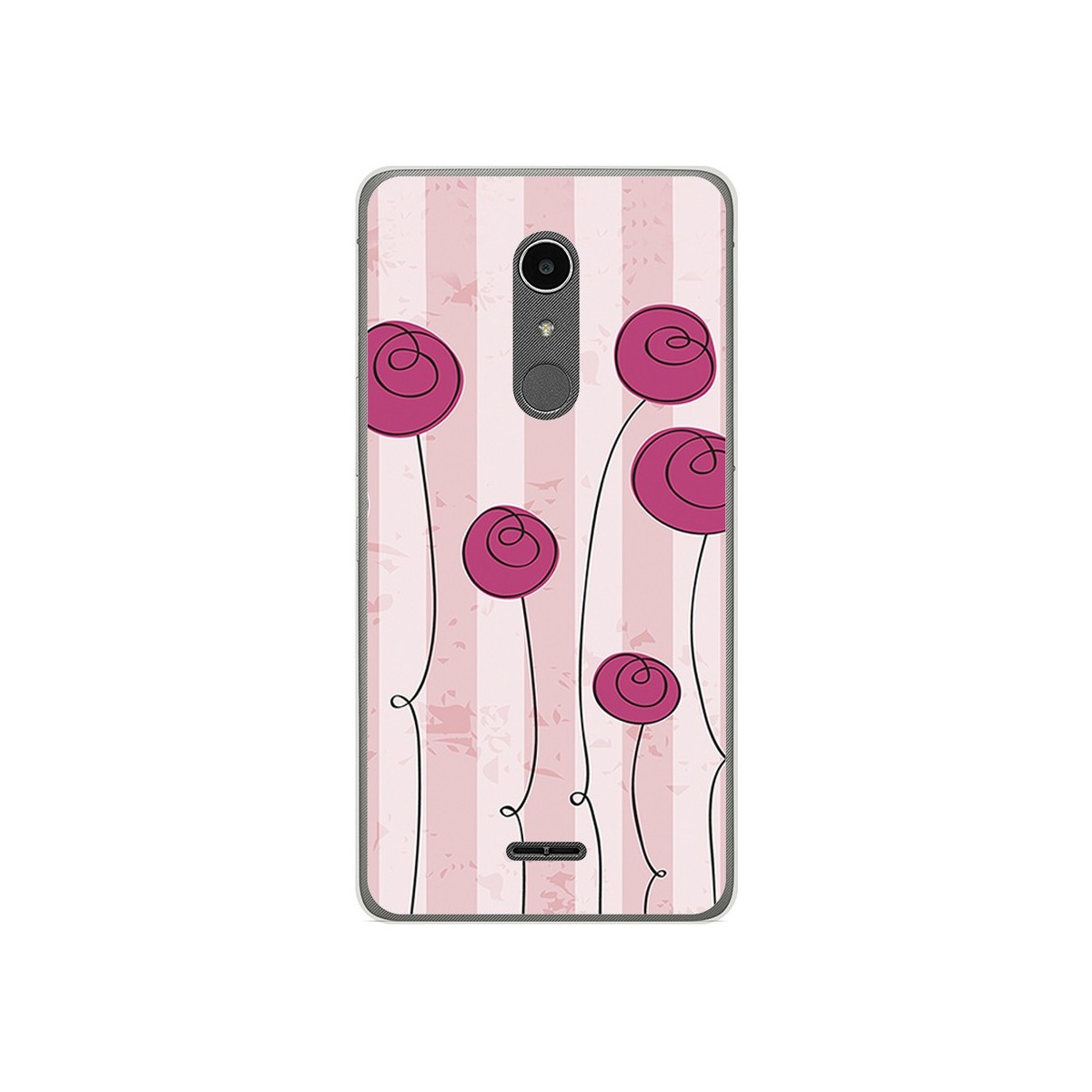 Funda Gel Tpu para Alcatel A3 XL Diseño Flores Vintage Dibujos