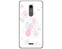 Funda Gel Tpu para Alcatel A3 XL Diseño Flores Minimal Dibujos