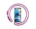 Funda Colgante Transparente para Realme GT NEO 2 5G con Cordon Rosa Fucsia