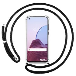 Funda Colgante Transparente para OnePlus Nord N20 5G con Cordon Negro