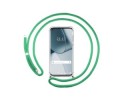 Funda Colgante Transparente para OnePlus 10 Pro 5G con Cordon Verde Agua