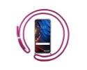Funda Colgante Transparente para Xiaomi POCO X3 GT 5G con Cordon Rosa Fucsia