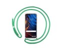 Funda Colgante Transparente para Xiaomi POCO X3 GT 5G con Cordon Verde Agua