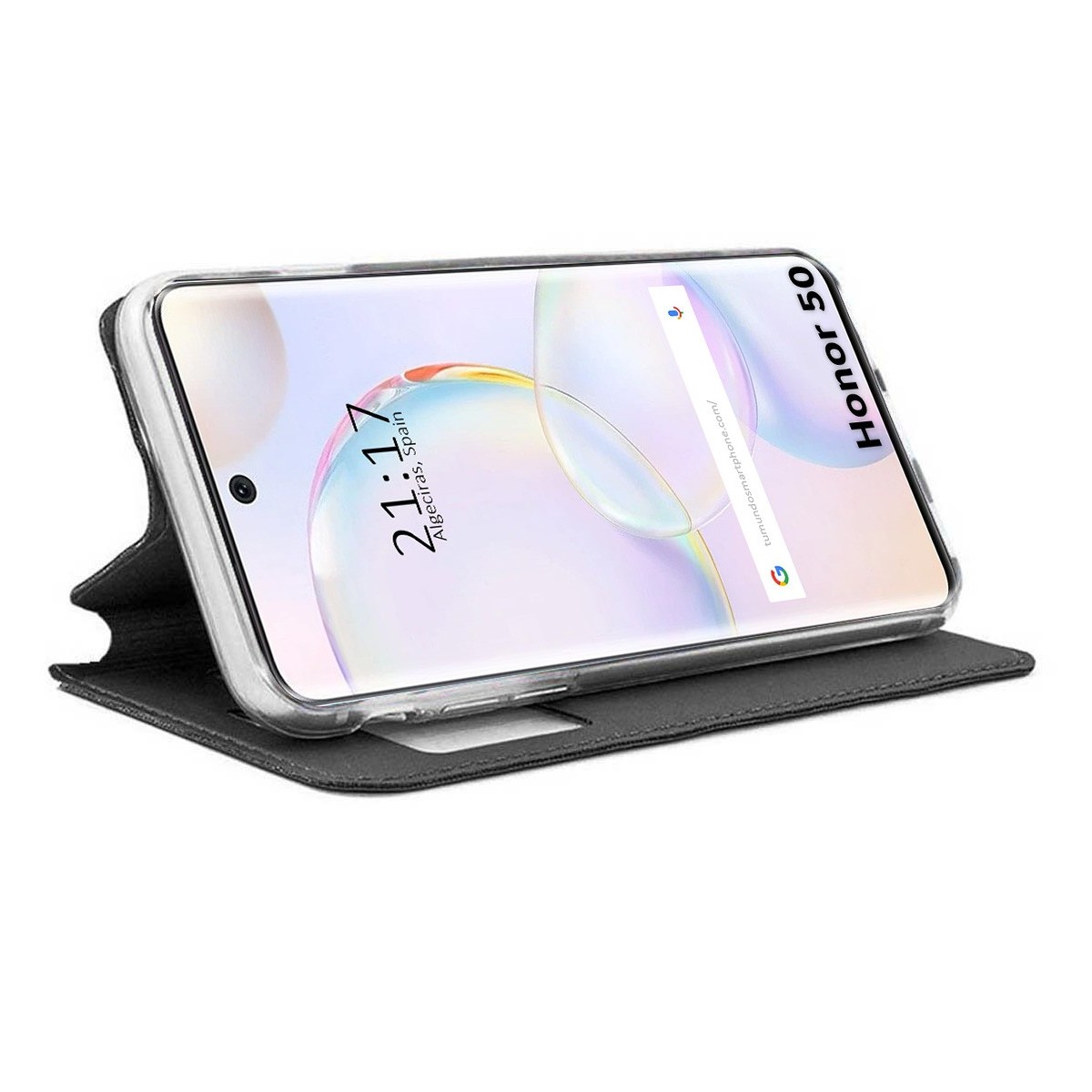 Funda Libro Soporte con Ventana para Huawei Nova 9 / Honor 50 5G color Negra