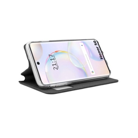 Funda Libro Soporte con Ventana para Huawei Nova 9 / Honor 50 5G color Negra
