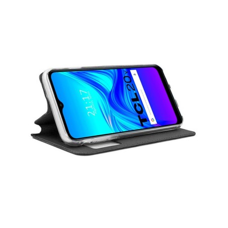 Funda Libro Soporte con Ventana para TCL 20Y color Negra