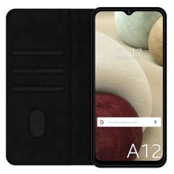 Funda Polipiel con tarjetero para Samsung Galaxy A12 color Negra 2