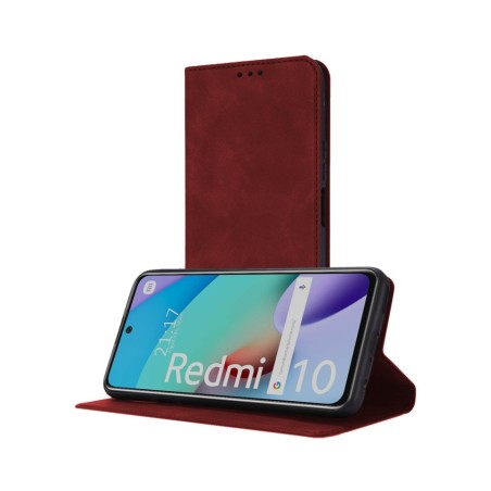 Funda Polipiel con tarjetero para Xiaomi Redmi 10 (2021/2022) color Roja