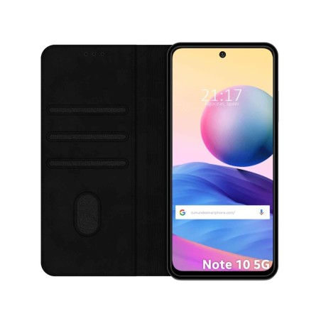 Funda Polipiel con tarjetero para Xiaomi Redmi Note 10 5G / POCO M3 Pro 5G color Negra