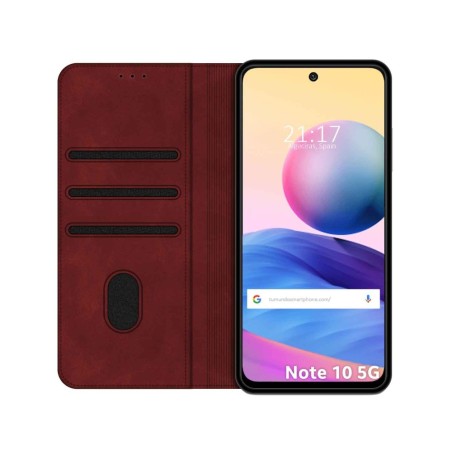 Funda Polipiel con tarjetero para Xiaomi Redmi Note 10 5G / POCO M3 Pro 5G color Roja