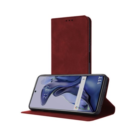 Funda Polipiel con tarjetero para Xiaomi 11T 5G / 11T Pro 5G color Roja