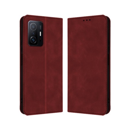 Funda Polipiel con tarjetero para Xiaomi 11T 5G / 11T Pro 5G color Roja