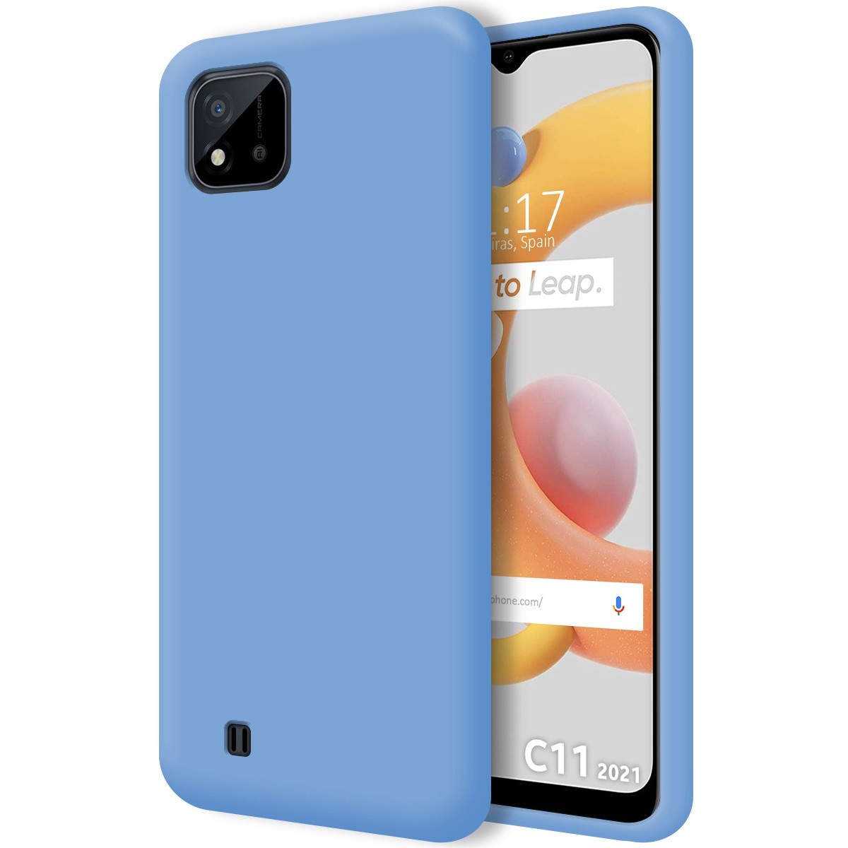 Funda Silicona Líquida Ultra Suave para Realme C11 2021 color Azul