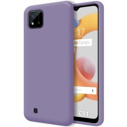 Funda Silicona Líquida Ultra Suave para Realme C11 2021 color Morada