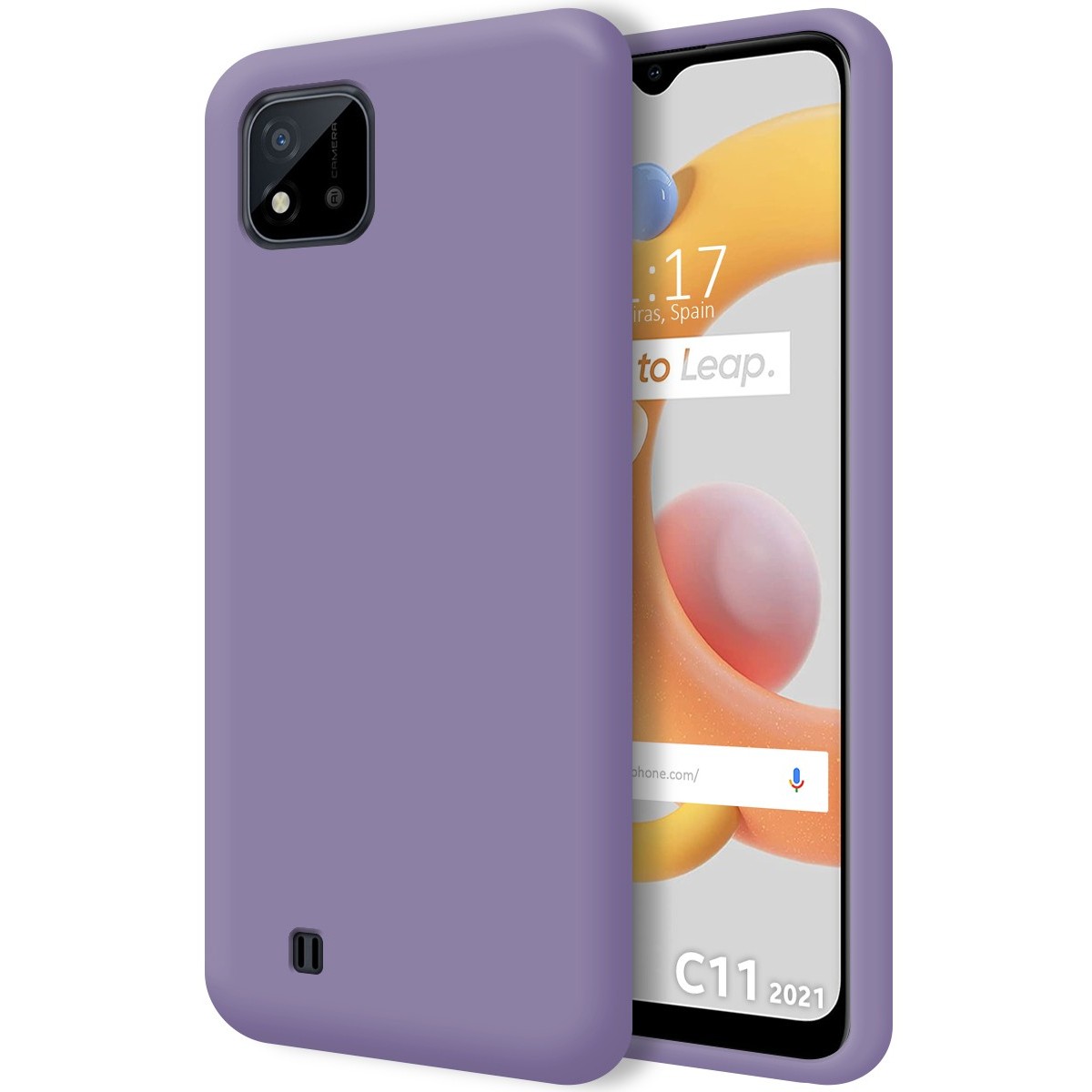Funda Silicona Líquida Ultra Suave para Realme C11 2021 color Morada