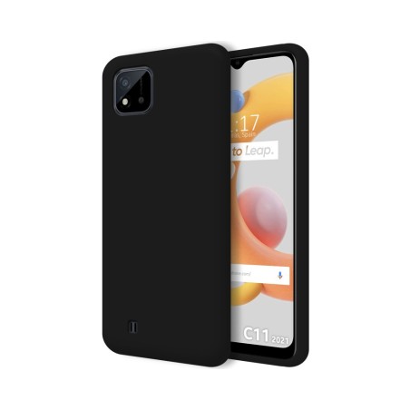 Funda Silicona Líquida Ultra Suave para Realme C11 2021 color Negra