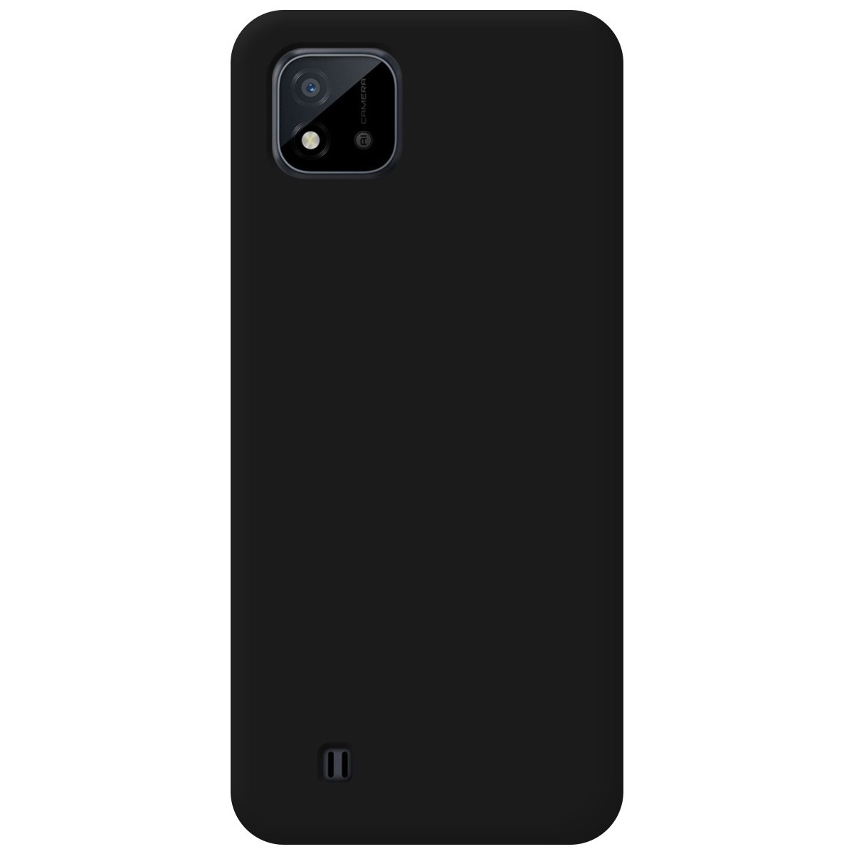 Funda Silicona Líquida Ultra Suave para Realme C11 2021 color Negra