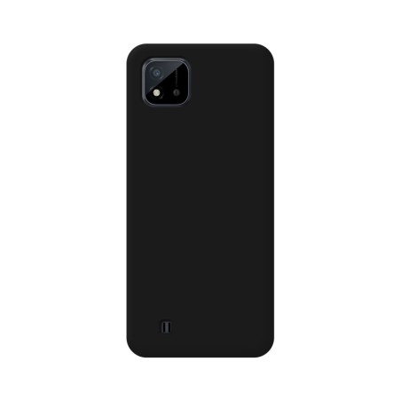 Funda Silicona Líquida Ultra Suave para Realme C11 2021 color Negra