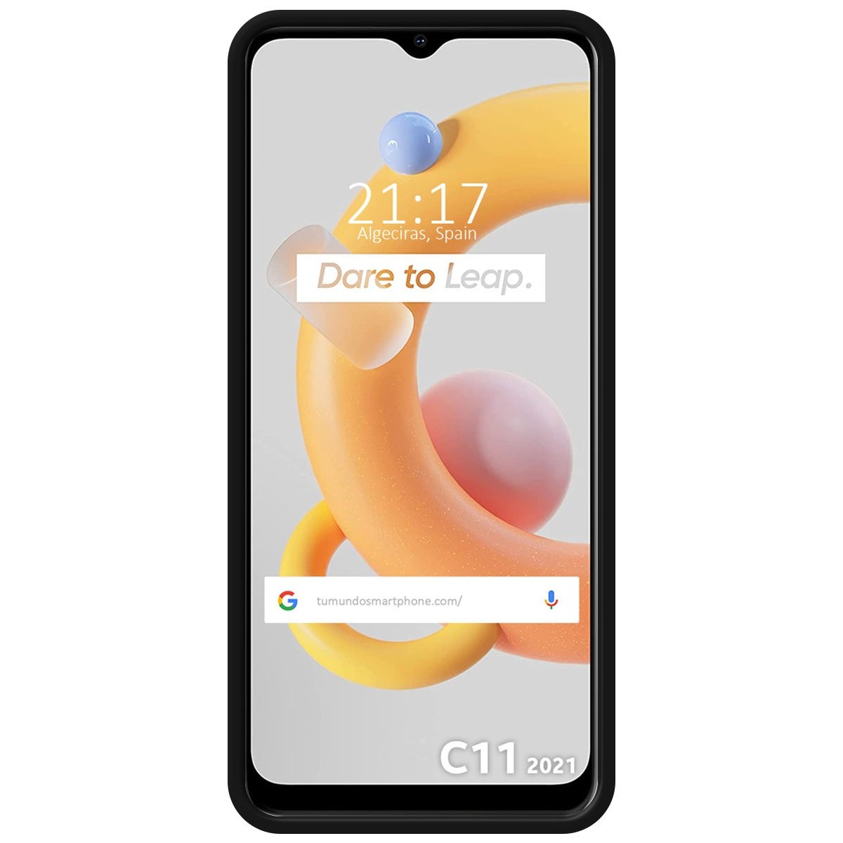 Funda Silicona Líquida Ultra Suave para Realme C11 2021 color Negra